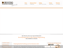 Tablet Screenshot of kolping-regensburg.de